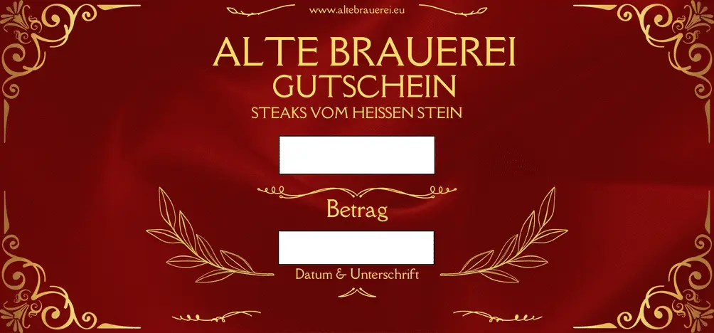 Alte Brauerei Wertgutschein Design